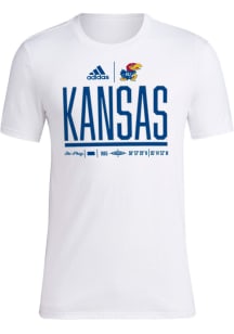 Adidas Kansas Jayhawks White Where Im From Short Sleeve T Shirt