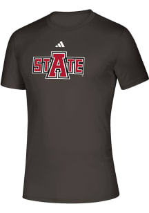 Adidas Arkansas State Red Wolves Charcoal State Creator Short Sleeve T Shirt