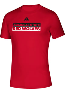 Adidas Arkansas State Red Wolves Red Dassler Creator Short Sleeve T Shirt