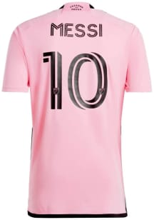 Lionel Messi Inter Miami CF Mens Replica Soccer Road Jersey - Pink