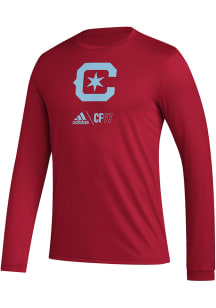 Adidas Chicago Fire Red Pregame Club Icon Long Sleeve T-Shirt