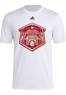 Nebraska Cornhuskers White Adidas Official Nebraska Volleyball Day Short Sleeve T Shirt