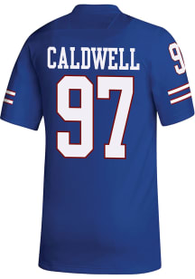 Kenean Caldwell  Adidas Kansas Jayhawks Blue Replica Name And Number Football Jersey