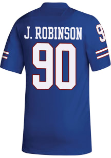Jereme Robinson  Adidas Kansas Jayhawks Blue Replica Name And Number Football Jersey