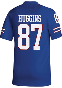 Will Huggins  Adidas Kansas Jayhawks Blue Replica Name And Number Football Jersey