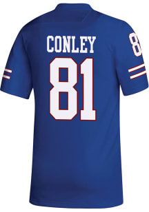 Quinton Conley  Adidas Kansas Jayhawks Blue Replica Name And Number Football Jersey