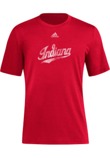 Adidas Indiana Hoosiers Crimson Mascot Blend Short Sleeve T Shirt