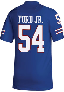 Michael Ford Jr.  Adidas Kansas Jayhawks Blue Replica Name And Number Football Jersey
