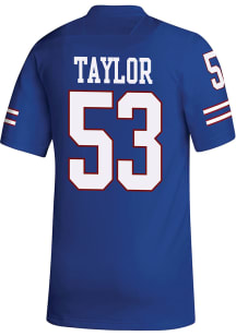 Caleb Taylor  Adidas Kansas Jayhawks Blue Replica Name And Number Football Jersey