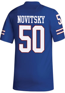 Mike Novitsky  Adidas Kansas Jayhawks Blue Replica Name And Number Football Jersey