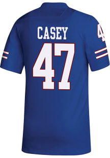 Jared Casey  Adidas Kansas Jayhawks Blue Replica Name And Number Football Jersey