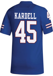Trevor Kardell  Adidas Kansas Jayhawks Blue Replica Name And Number Football Jersey