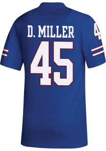 Dean Miller  Adidas Kansas Jayhawks Blue Replica Name And Number Football Jersey