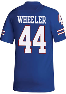 Cornell Wheeler  Adidas Kansas Jayhawks Blue Replica Name And Number Football Jersey