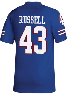 Andrew Russell  Adidas Kansas Jayhawks Blue Replica Name And Number Football Jersey