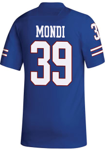 Cole Mondi  Adidas Kansas Jayhawks Blue Replica Name And Number Football Jersey