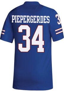 Owen Piepergerdes  Adidas Kansas Jayhawks Blue Replica Name And Number Football Jersey