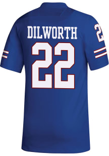 Brian Dilworth  Adidas Kansas Jayhawks Blue Replica Name And Number Football Jersey