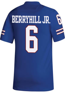 Taiwan Berryhill Jr  Adidas Kansas Jayhawks Blue Replica Name And Number Football Jersey