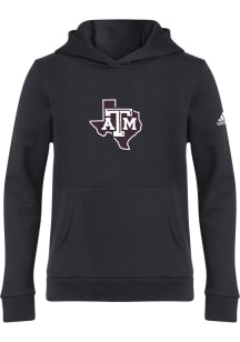 Adidas Texas A&amp;M Aggies Youth Black Locker Logo Long Sleeve Hoodie
