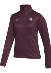 Adidas Texas A&amp;M Womens Maroon Sideline 1/4 Zip Pullover