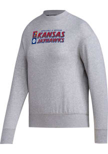 Adidas Kansas Jayhawks Womens Grey Locker Mint Vintage Crew Sweatshirt