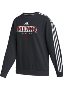 Adidas Indiana Hoosiers Womens Black Oversize Crew Sweatshirt