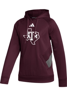 Adidas Texas A&amp;M Aggies Womens Maroon Sideline Hooded Sweatshirt