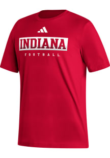 Adidas Indiana Hoosiers Red Locker Practice Football Short Sleeve T Shirt