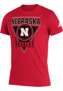 Adidas Nebraska Cornhuskers Red True Believer Basketball Short Sleeve T Shirt