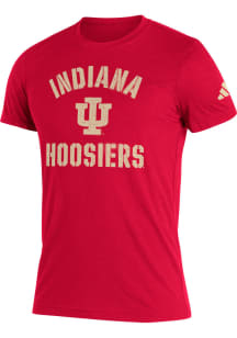 Adidas Indiana Hoosiers Crimson Number 2 Stencil Short Sleeve T Shirt