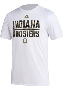 Adidas Indiana Hoosiers White Salute to Service Short Sleeve T Shirt