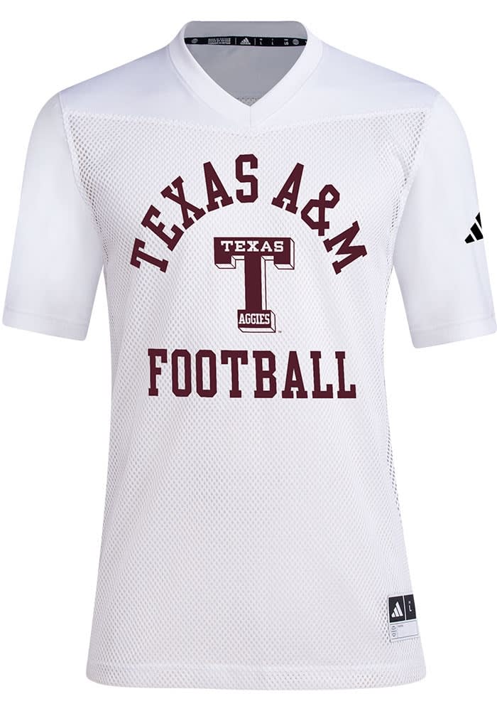 Texas a&m sales white football jersey