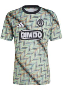 Adidas Philadelphia Union Mens Green Hispanic Celebration Pre-match Jersey