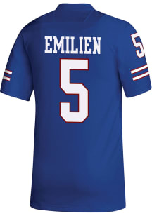 Douglas Emilien  Adidas Kansas Jayhawks Blue Replica Name And Number Football Jersey