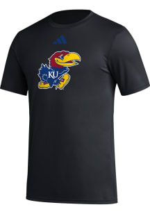 Adidas Kansas Jayhawks Black Locker Logo Short Sleeve T Shirt