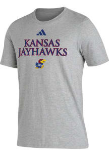 Adidas Kansas Jayhawks White Locker Wordmark Short Sleeve T Shirt
