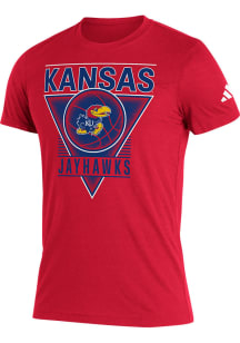 Adidas Kansas Jayhawks Red Locker True Believer Basketball Short Sleeve T Shirt