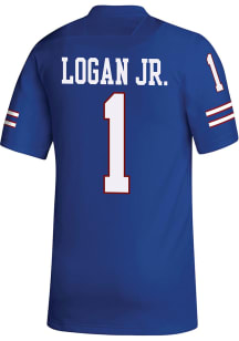 Kenny Logan Jr.  Adidas Kansas Jayhawks Blue Replica Name And Number Football Jersey