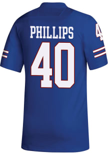 Devin Phillips  Adidas Kansas Jayhawks Blue Replica Name And Number Football Jersey