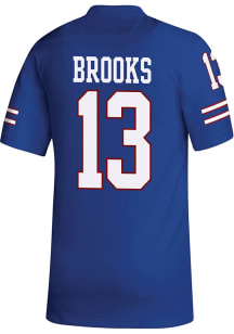 Dylan Brooks  Adidas Kansas Jayhawks Blue Replica Name And Number Football Jersey