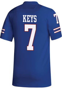 Gage Keys  Adidas Kansas Jayhawks Blue Replica Name And Number Football Jersey