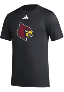 Adidas Louisville Cardinals Black Locker Logo Short Sleeve T Shirt