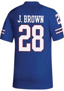 JB Brown  Adidas Kansas Jayhawks Blue Replica Name And Number Football Jersey