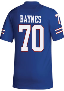 Kobe Baynes  Adidas Kansas Jayhawks Blue Replica Name And Number Football Jersey