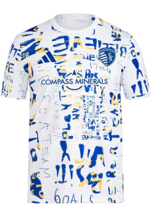 Adidas Sporting Kansas City Mens White Kick Childhood Cancer Pre-match Jersey