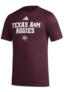Adidas Texas A&amp;M Aggies Maroon Locker Logo Short Sleeve T Shirt