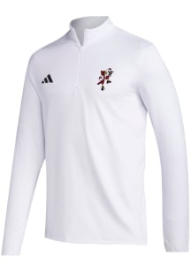Adidas Louisville Cardinals Mens White Golf Long Sleeve 1/4 Zip Pullover