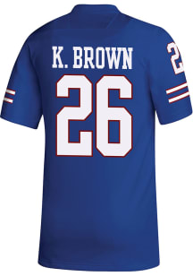 Krishawn Brown  Adidas Kansas Jayhawks Blue Replica Name And Number Football Jersey