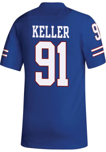 Seth Keller  Adidas Kansas Jayhawks Blue Replica Name And Number Football Jersey